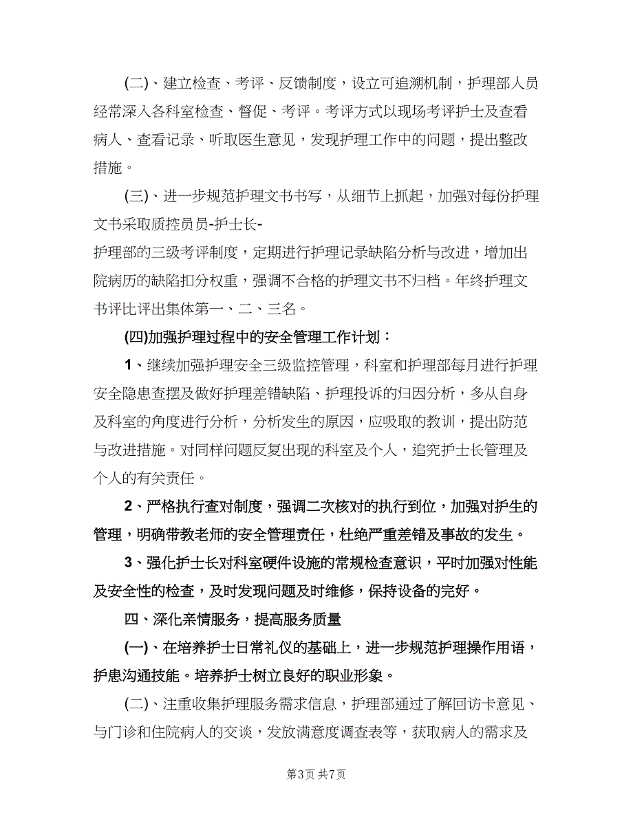 护士工作计划格式版（2篇）.doc_第3页