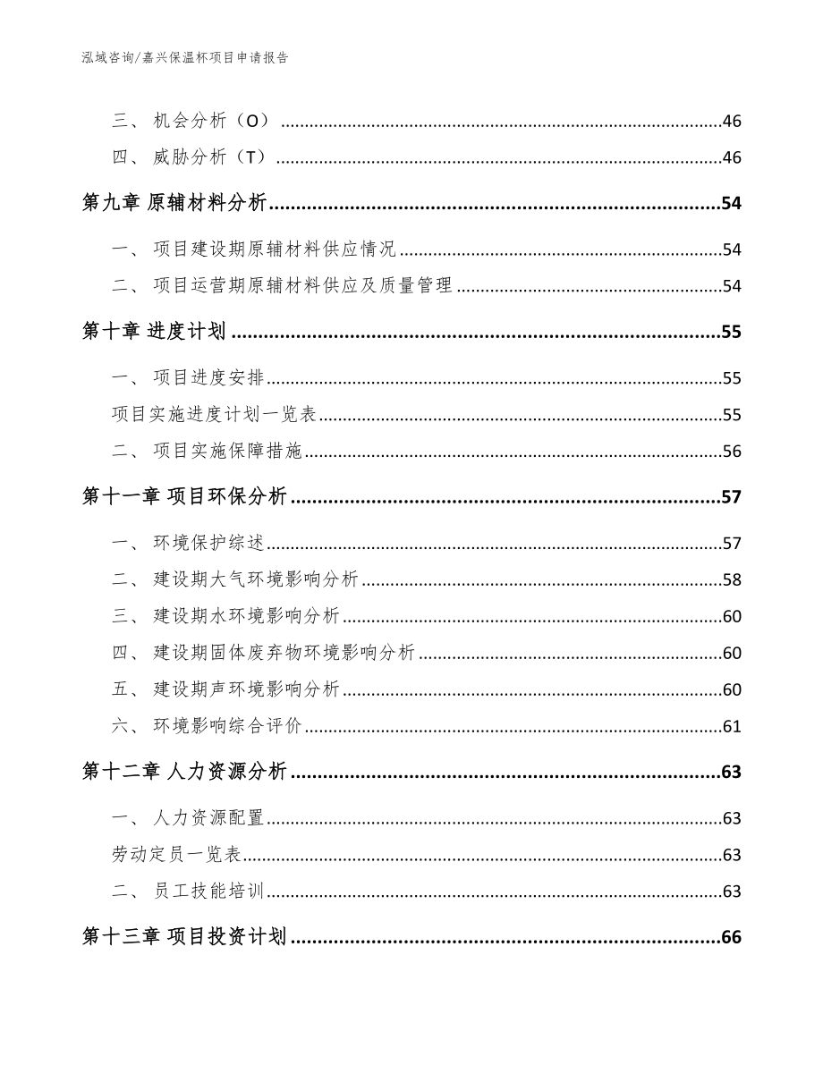 嘉兴保温杯项目申请报告（范文）_第4页