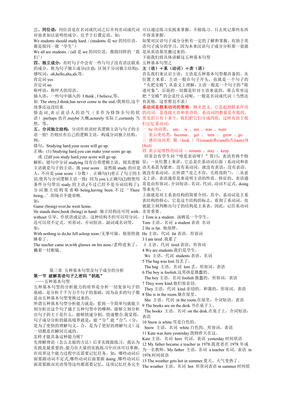 高中英语句子成分及基本句型详细解析—绝对提高版开始下载.doc_第3页