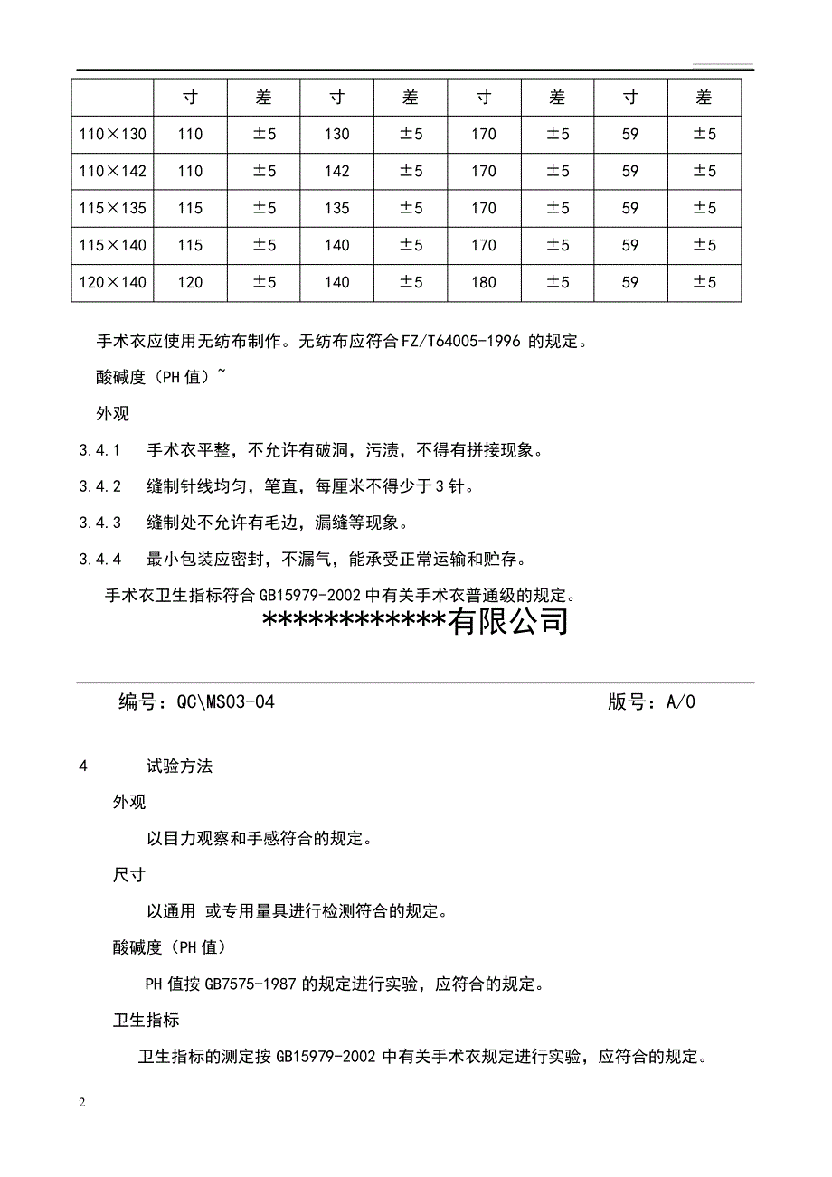 一次性手术衣标准_第2页