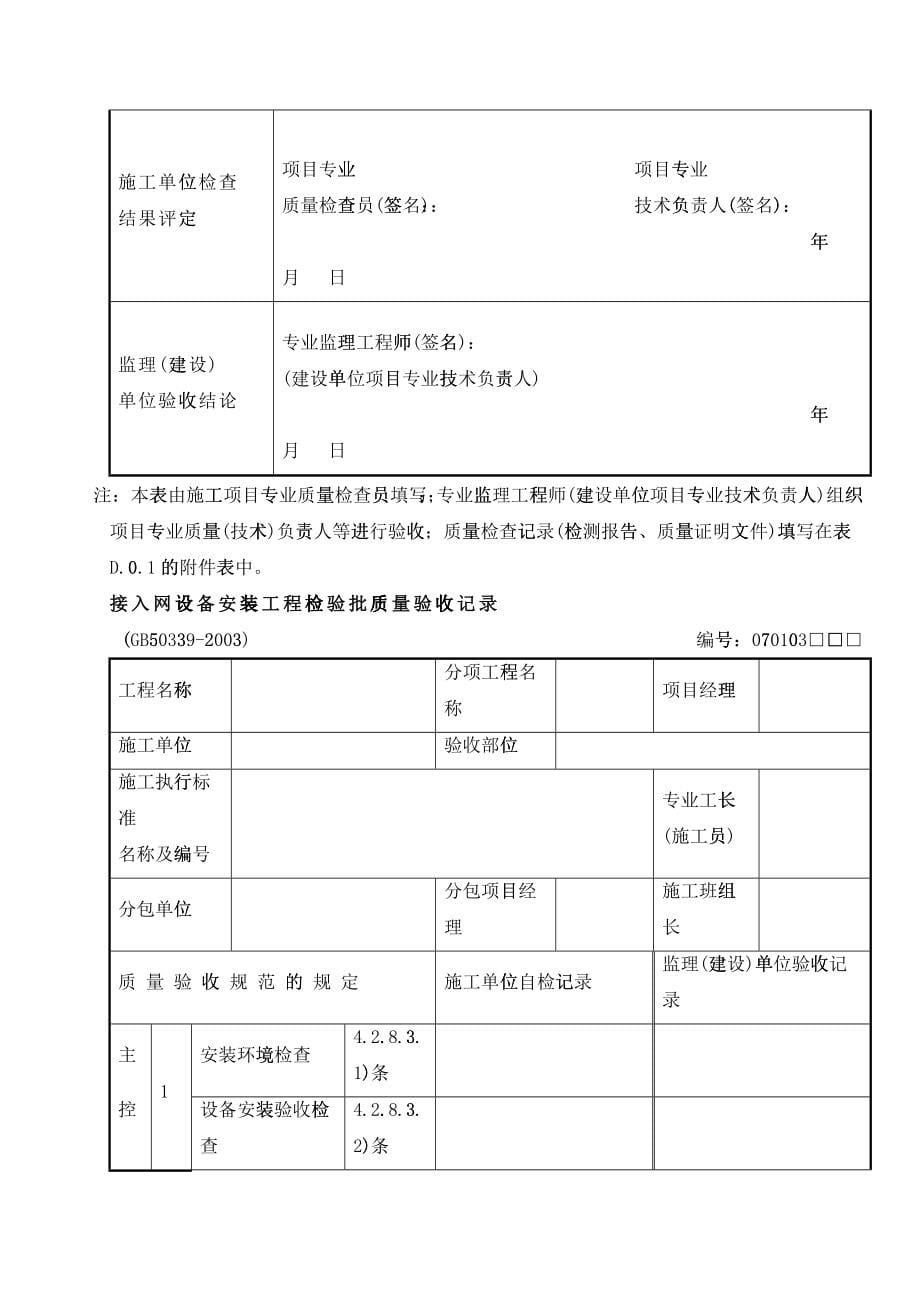 住宅小区智能化室外设备及管网检验批质量验收记录_第5页