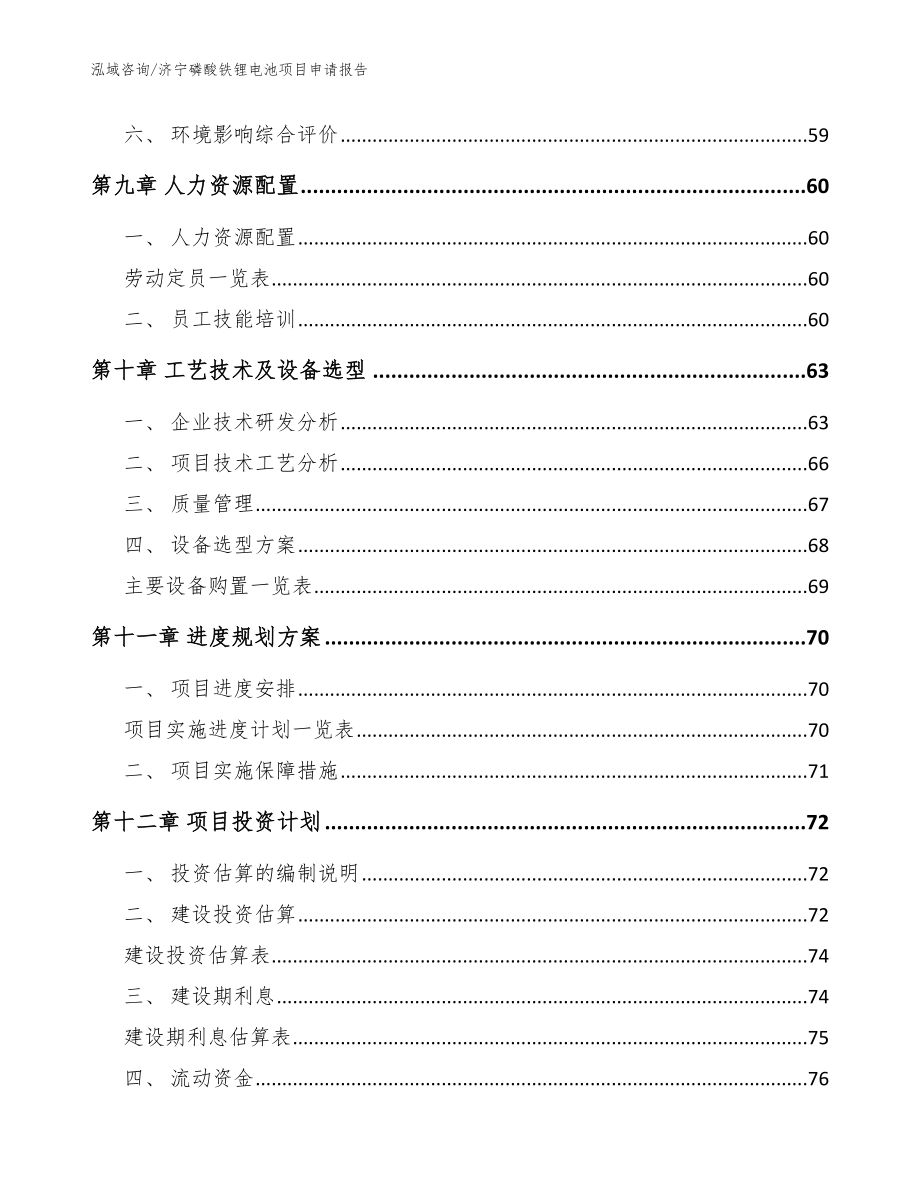 济宁磷酸铁锂电池项目申请报告（模板范文）_第3页