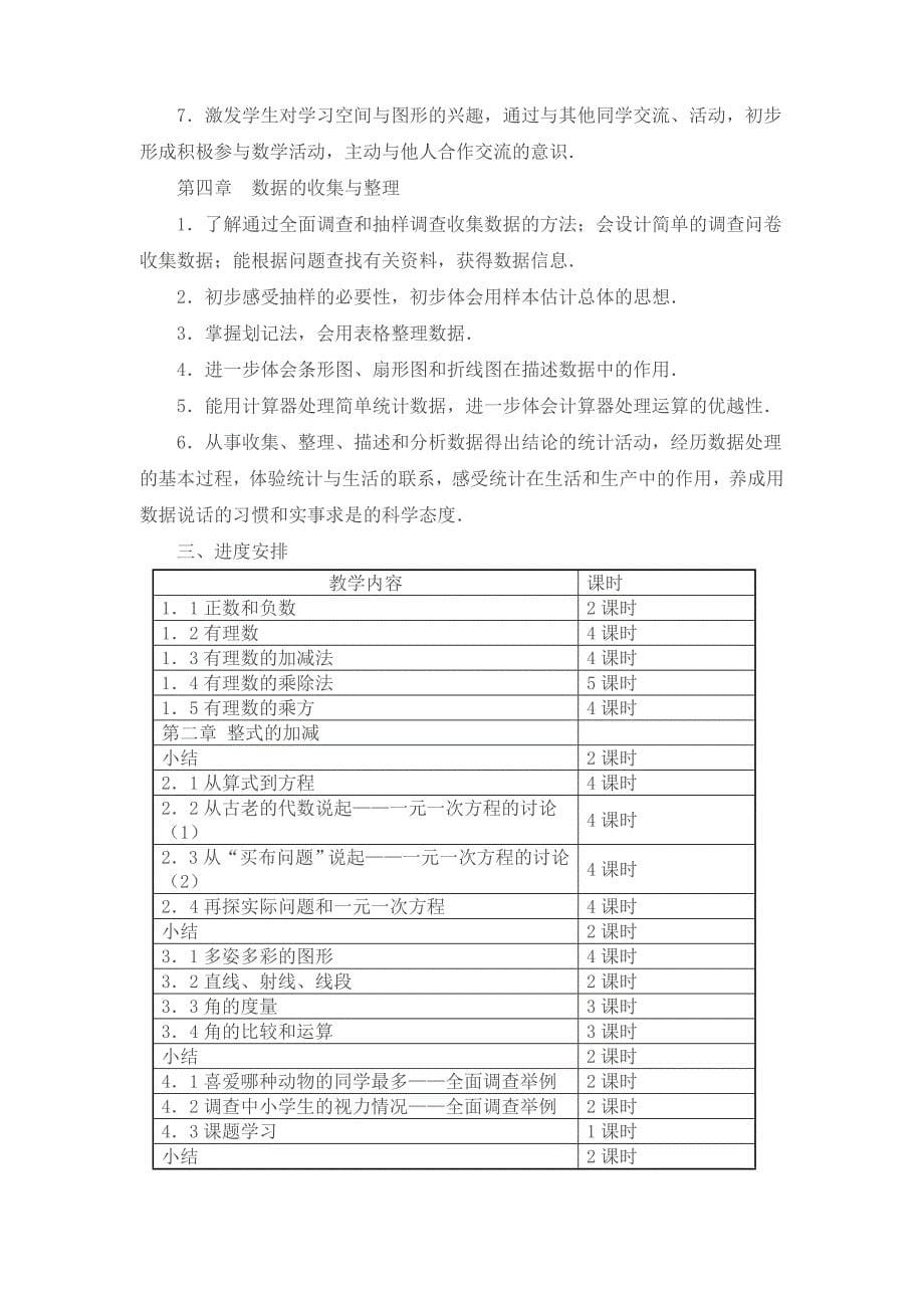 初一数学备课组第一学期工作计划_第5页