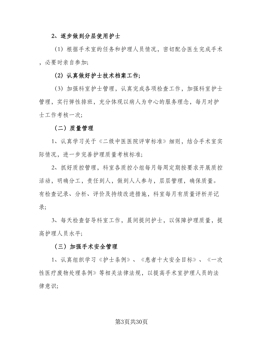 2023年护师个人计划范文（9篇）.doc_第3页