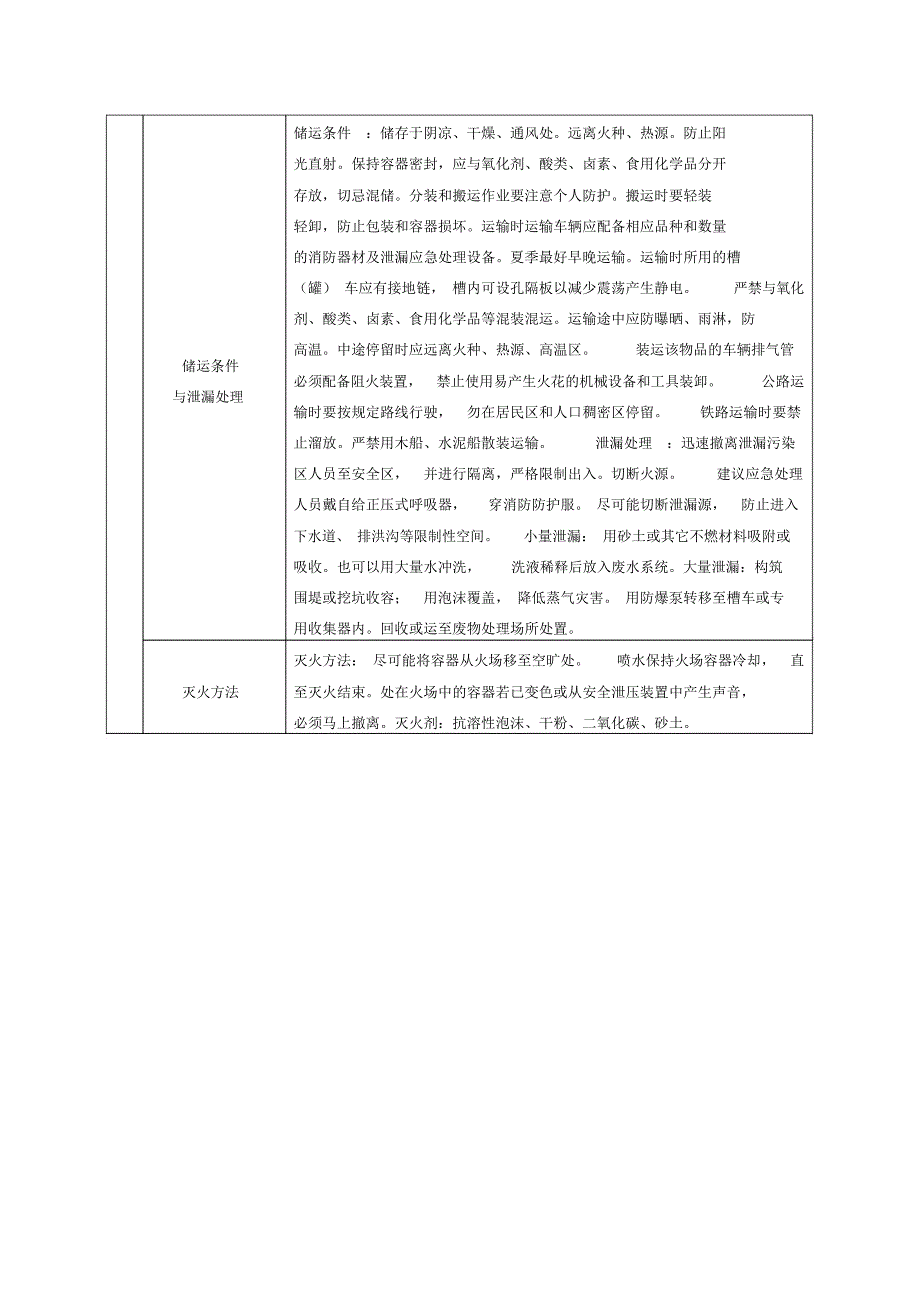 表-正丙醇的理化性质及危险特性_第2页