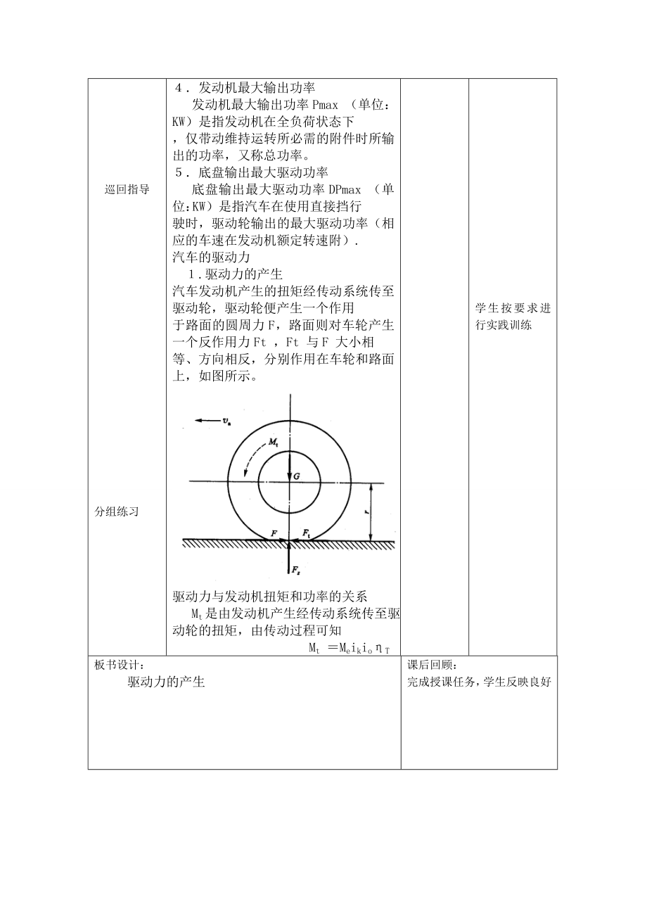 汽车动力性及检测课时计划_第2页