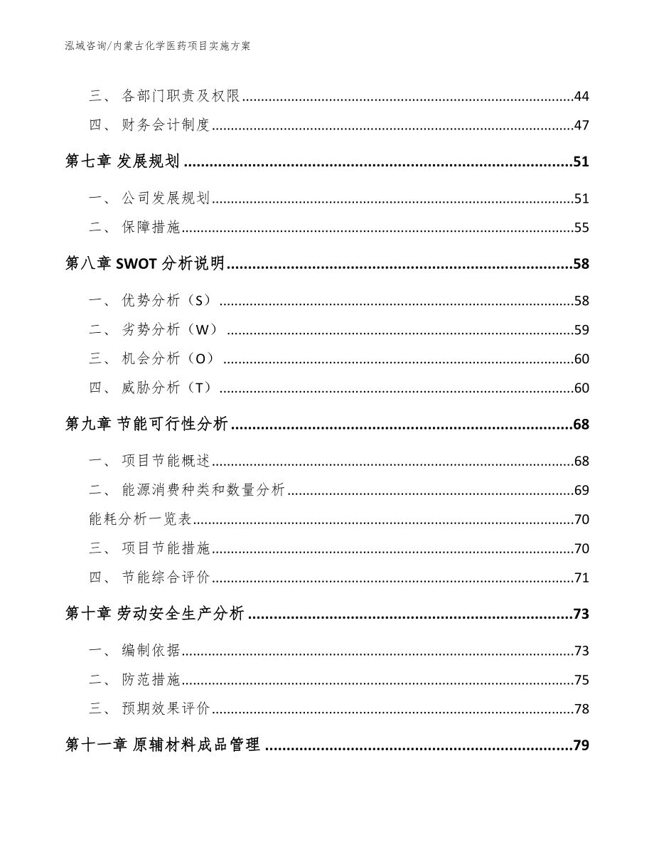 内蒙古化学医药项目实施方案模板范本_第3页