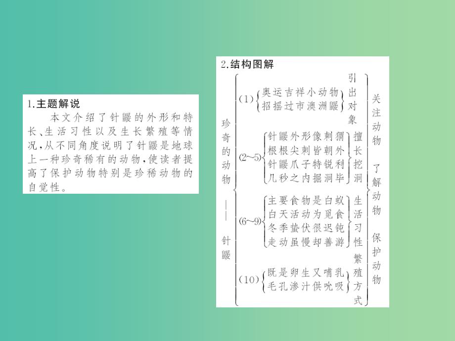 七年级语文下册 第四单元 15 珍奇的动物——针鼹课件 语文版.ppt_第3页