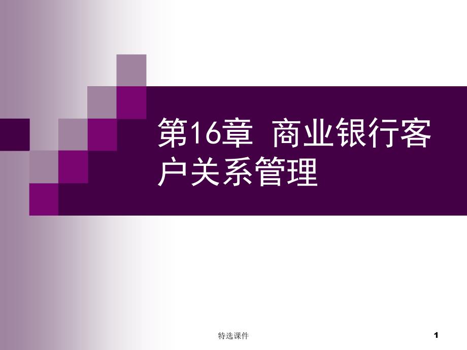 第十六章商业银行客户关系管理#上课课堂_第1页