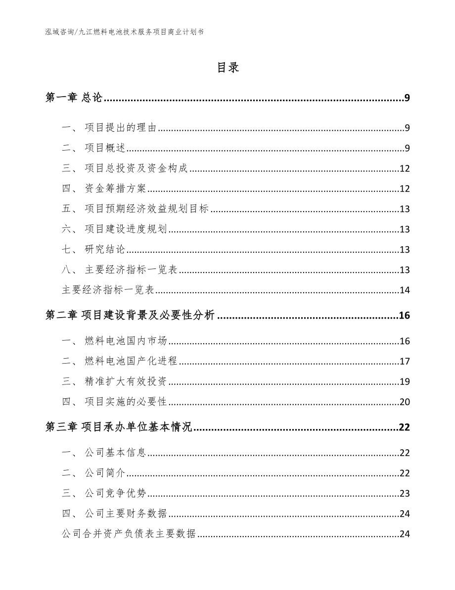 九江燃料电池技术服务项目商业计划书_第2页