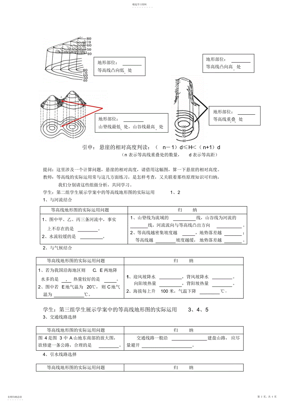 2022年地理《等高线》教学设计_第2页