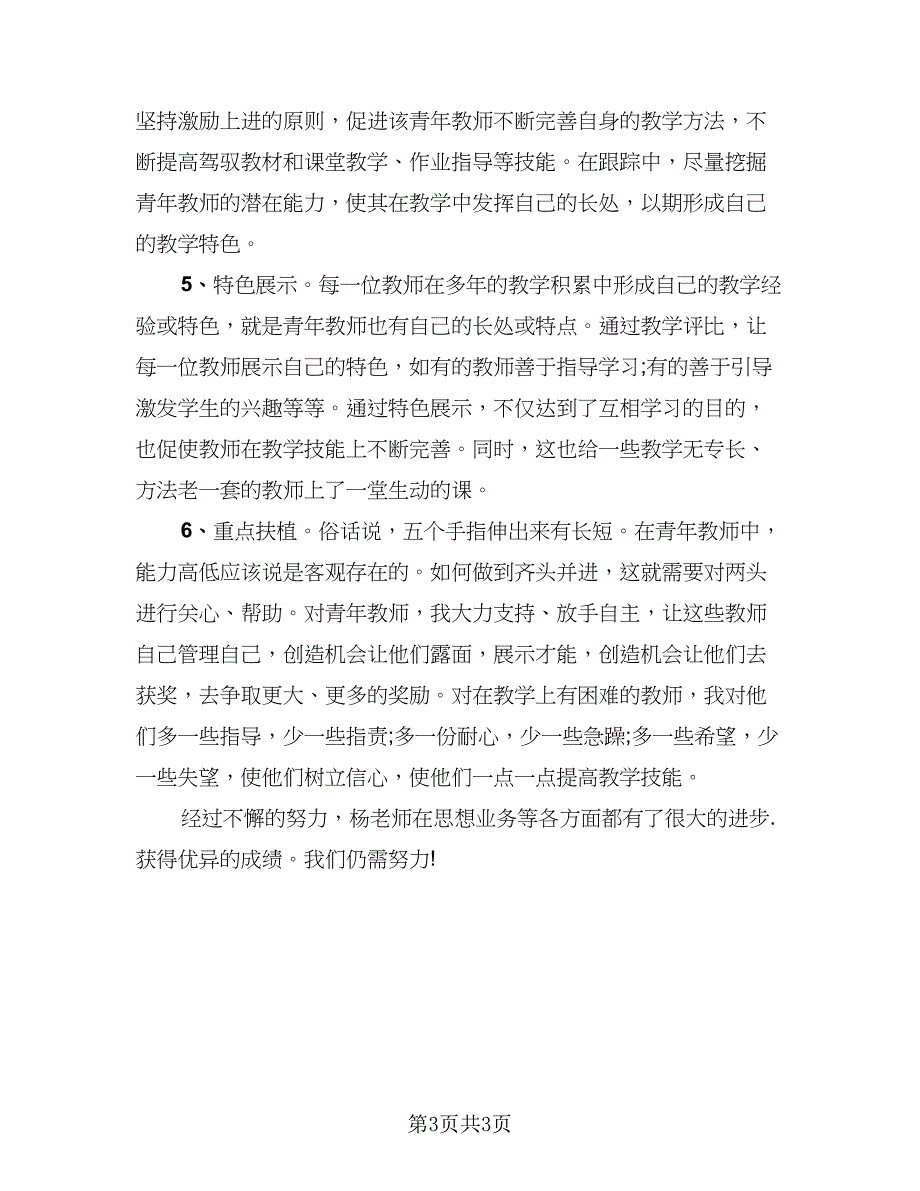 青年教师培养总结模板（二篇）.doc_第3页