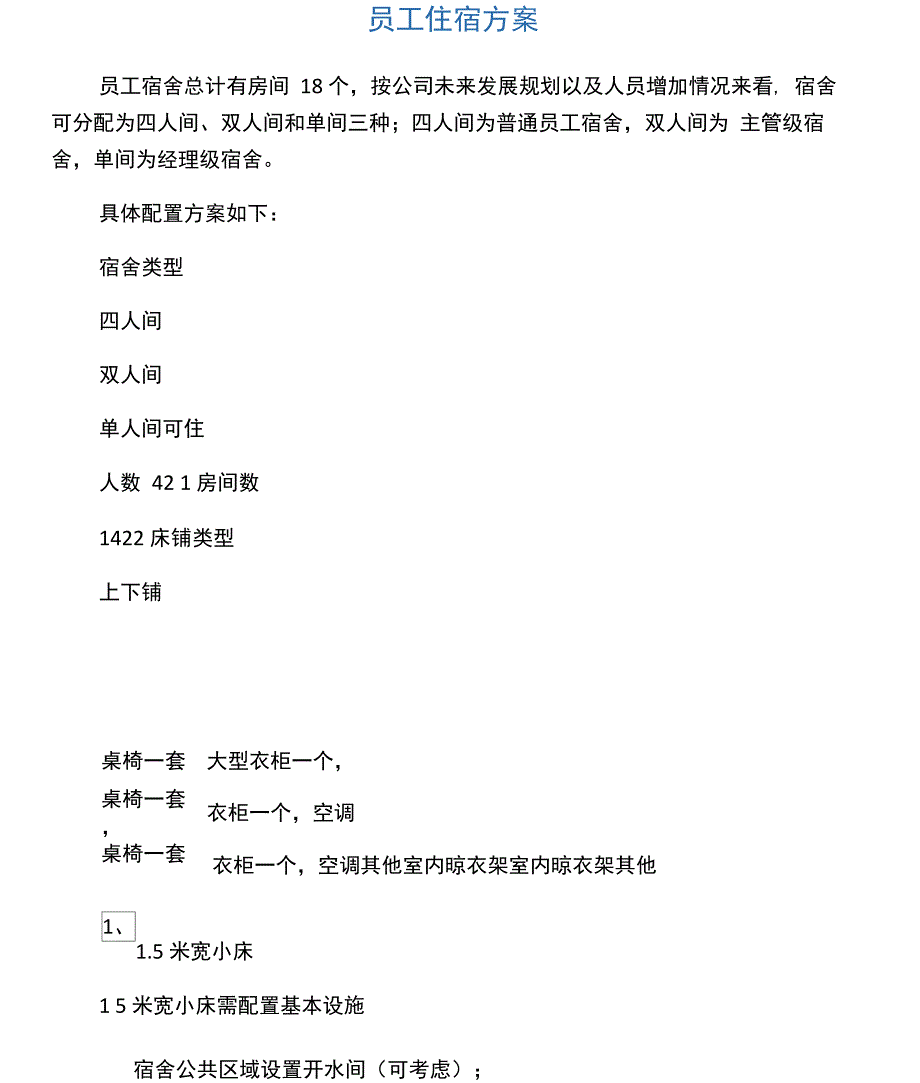 员工住宿方案_第1页