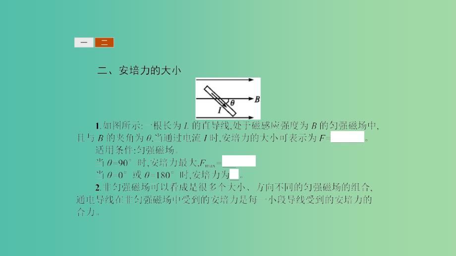 2019高中物理 第五章 磁场与回旋加速器 5.4 探究安培力课件 沪科选修3-1.ppt_第4页