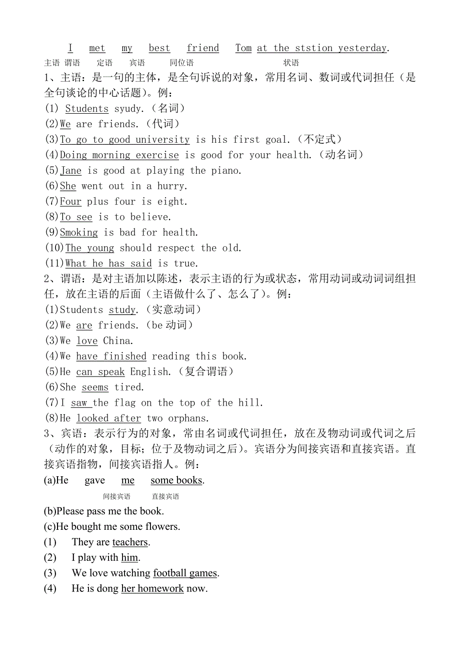 英语语法分析-句子成分分析_第1页