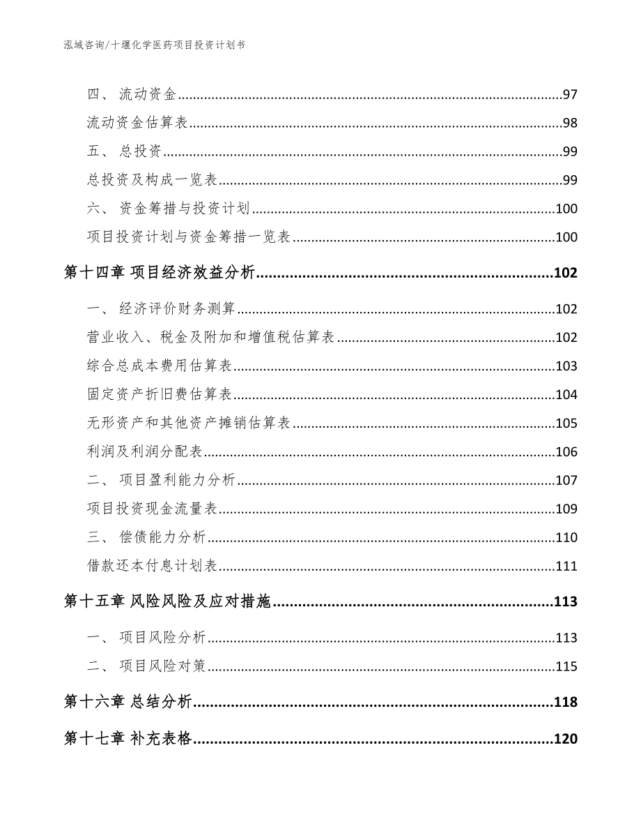 十堰化学医药项目投资计划书【模板】_第4页