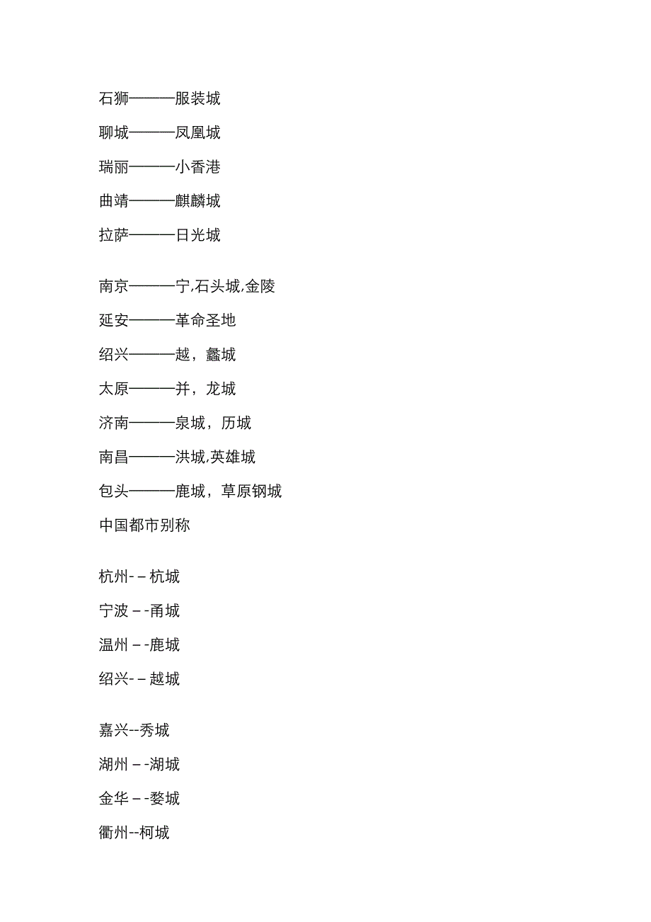 中国城市别称_第3页