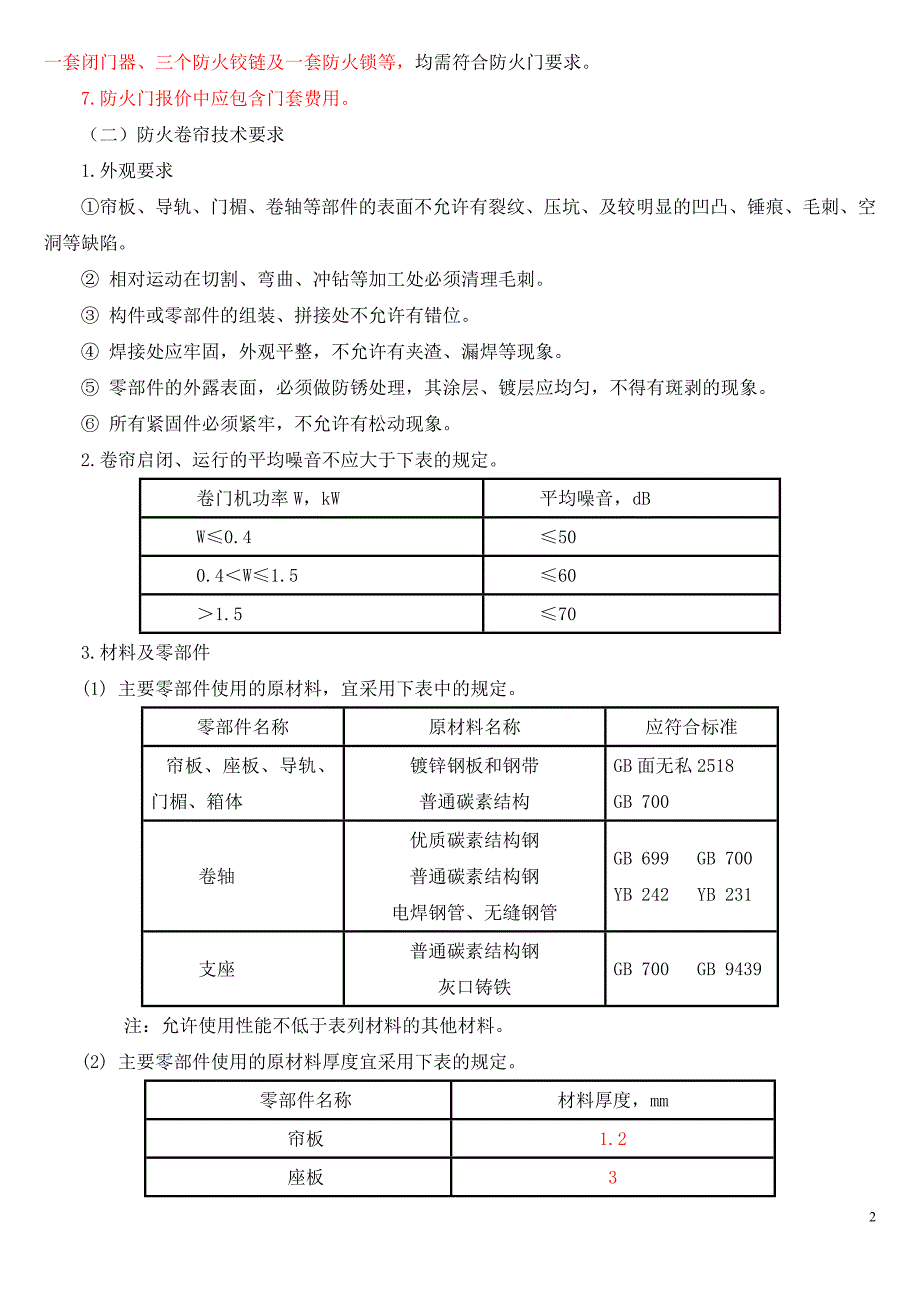 木质防火门及防火卷帘招标文件_第2页