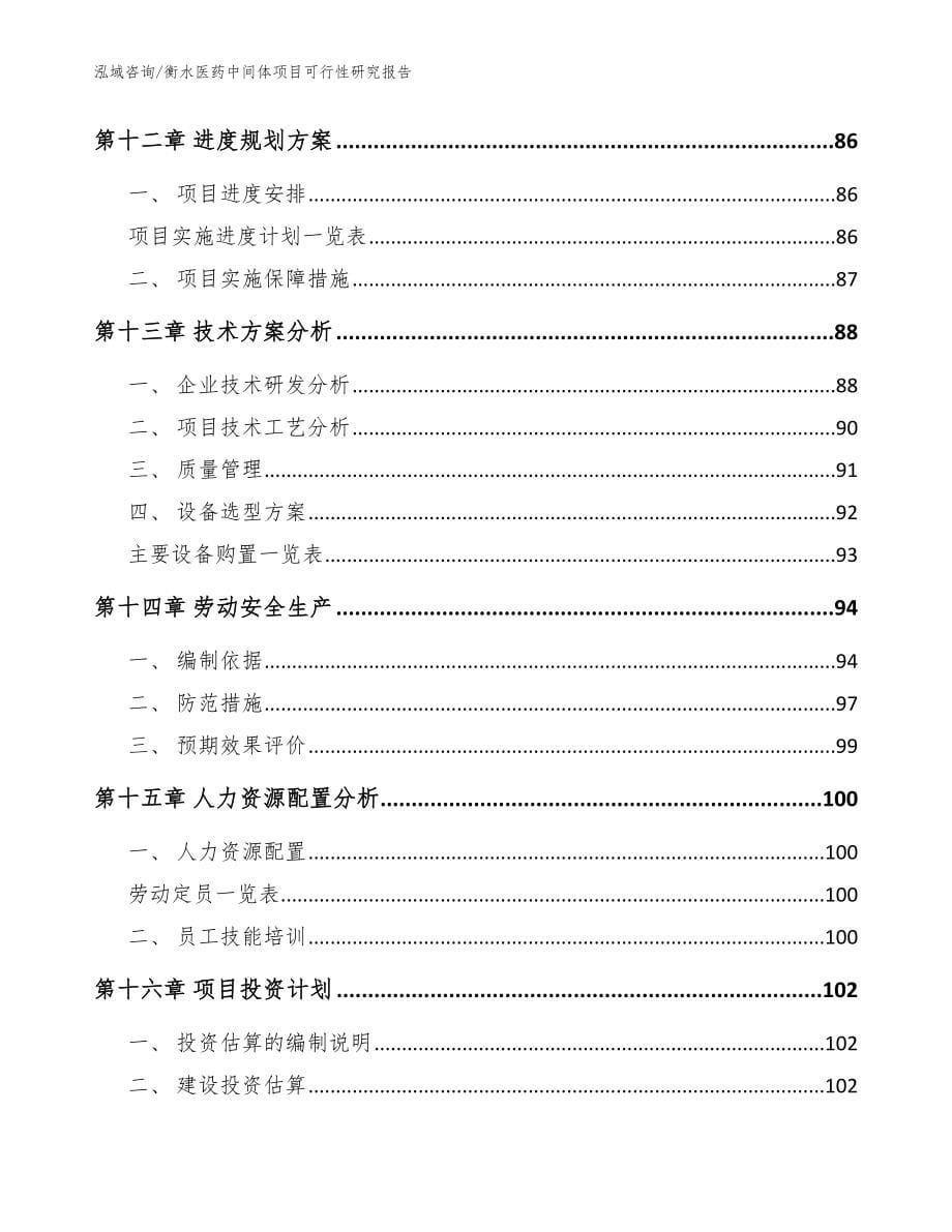 衡水医药中间体项目可行性研究报告_参考模板_第5页