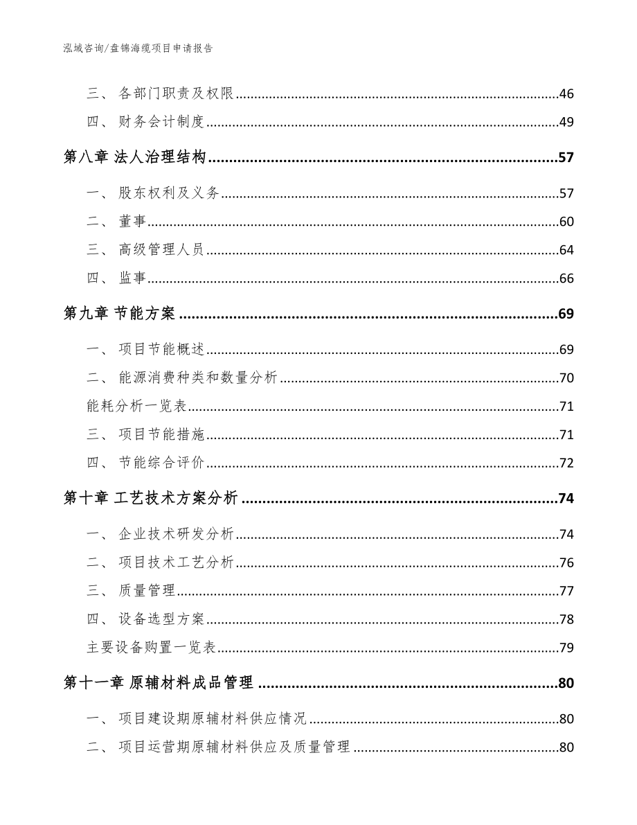 盘锦海缆项目申请报告模板范本_第4页