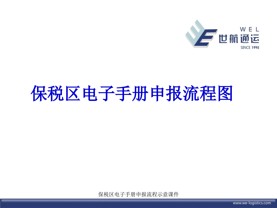 保税区电子手册申报流程示意课件_第1页