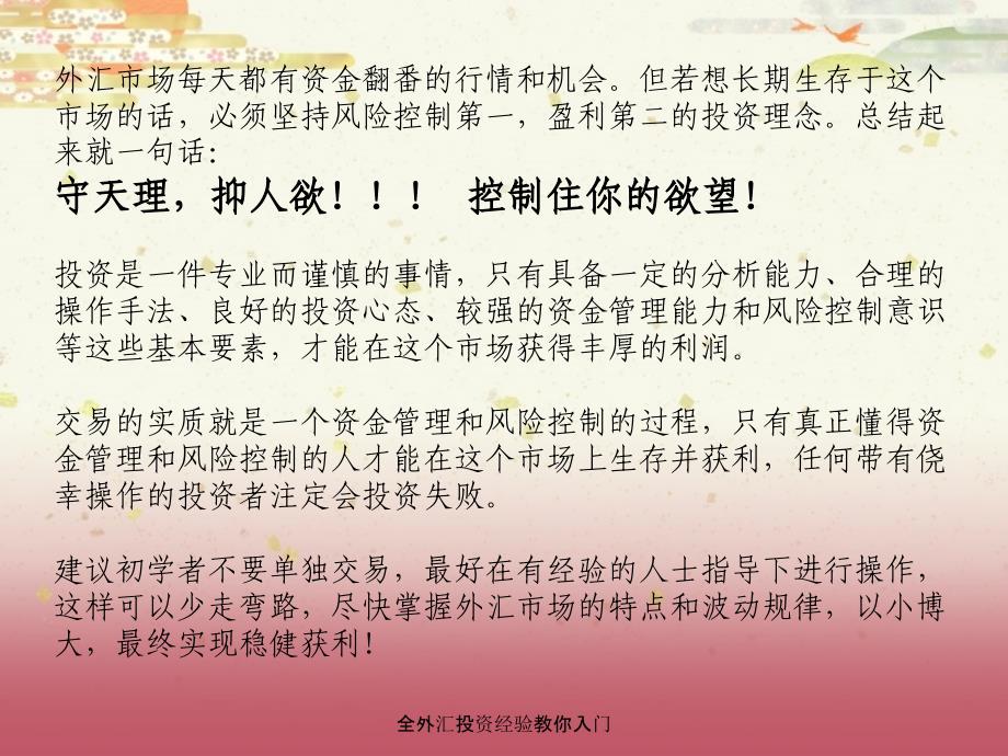 全外汇投资经验教你入门课件_第2页