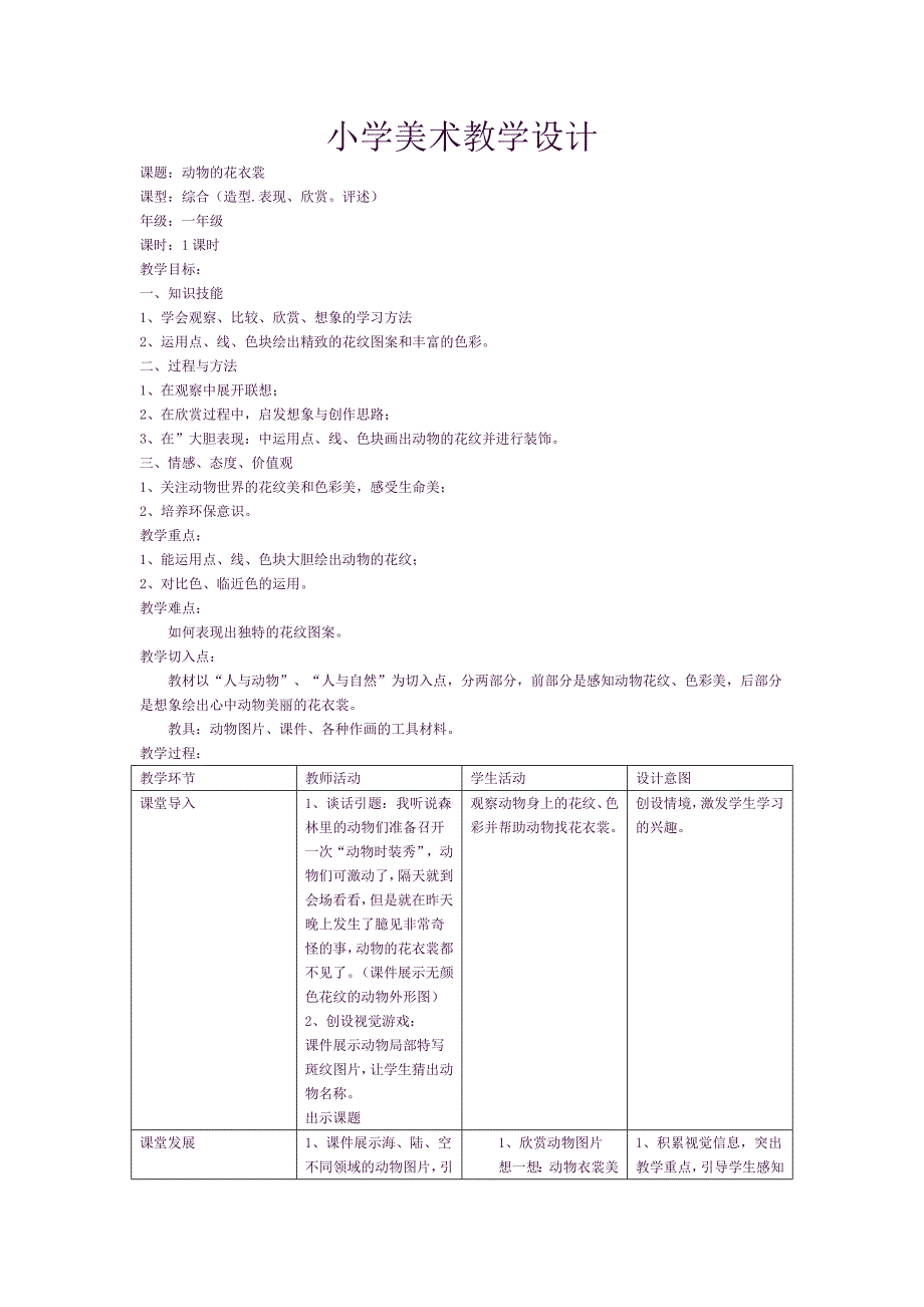 小学美术教学设计_第1页