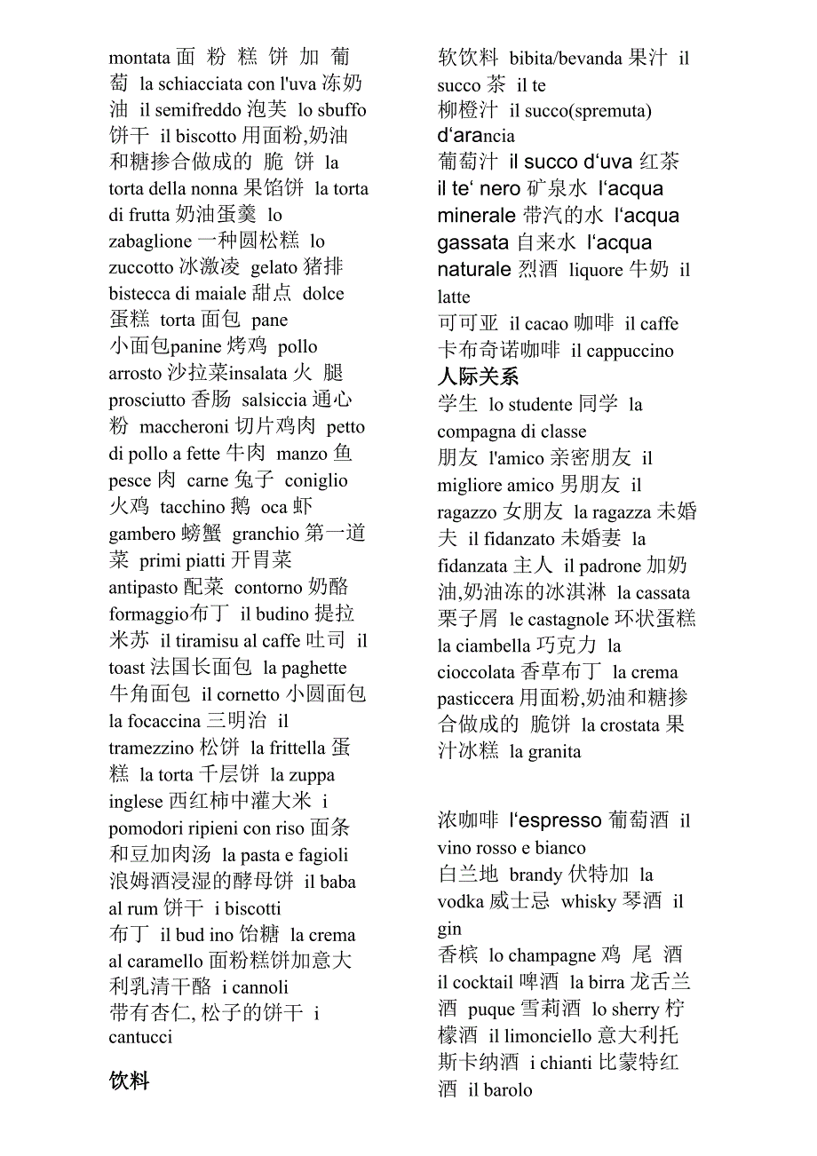 意大利语分类词汇表_第2页