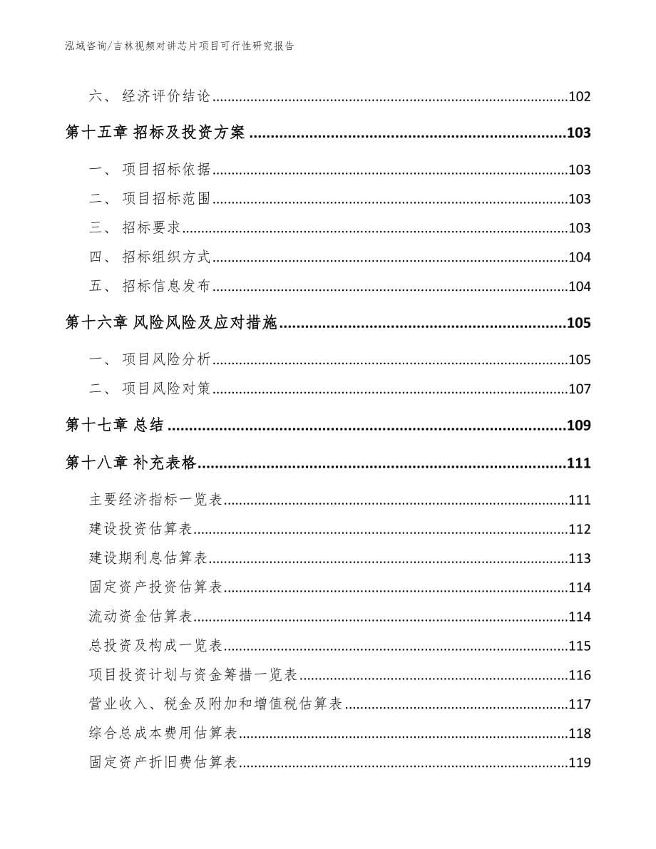 吉林视频对讲芯片项目可行性研究报告_第5页