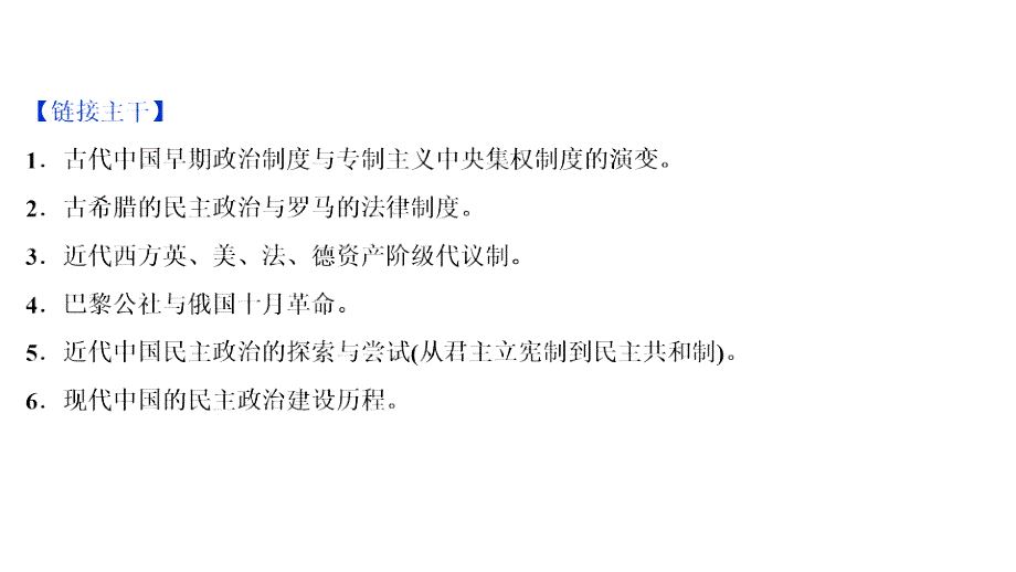 2020新课标高考历史二轮通史版ppt课件：热点主题串讲-探究1政治体制演进与政治文明的进步_第3页