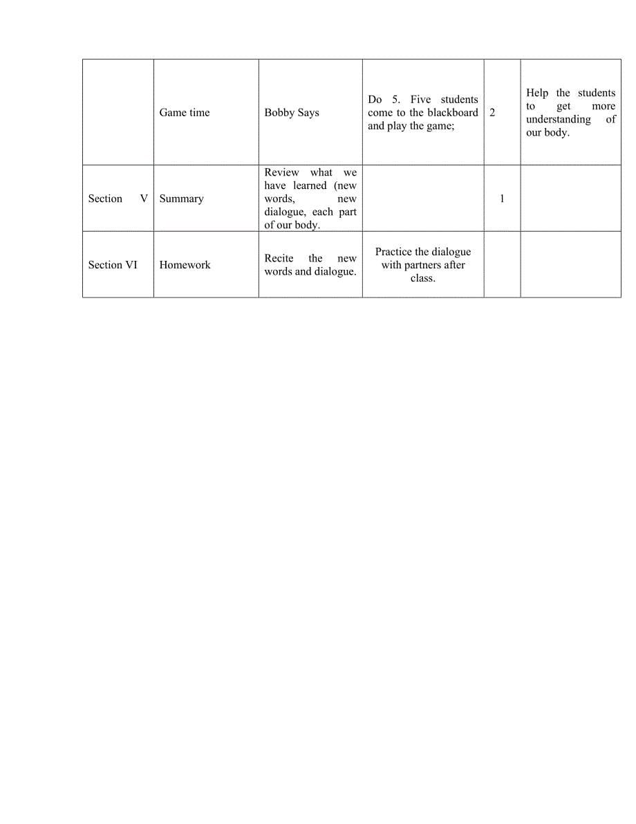 仁爱版七年级英语上 Unit 2 Topic 1 I have a small nose., Section B 公开课教学设计_第5页