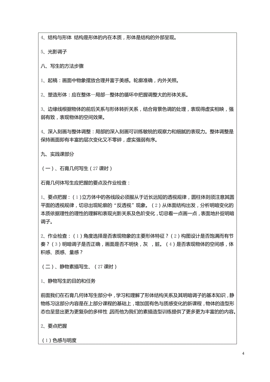 江苏高邮中专美术专业素描教案石膏几何体静物素描_第4页