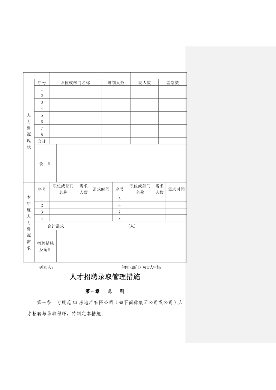 实例房地产集团人力资源管理新版制度_第4页