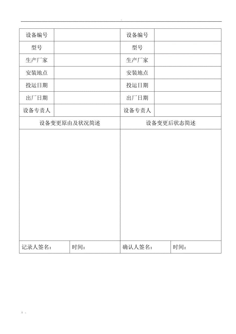 马熊沟二级柴油发电机机维护台账_第5页