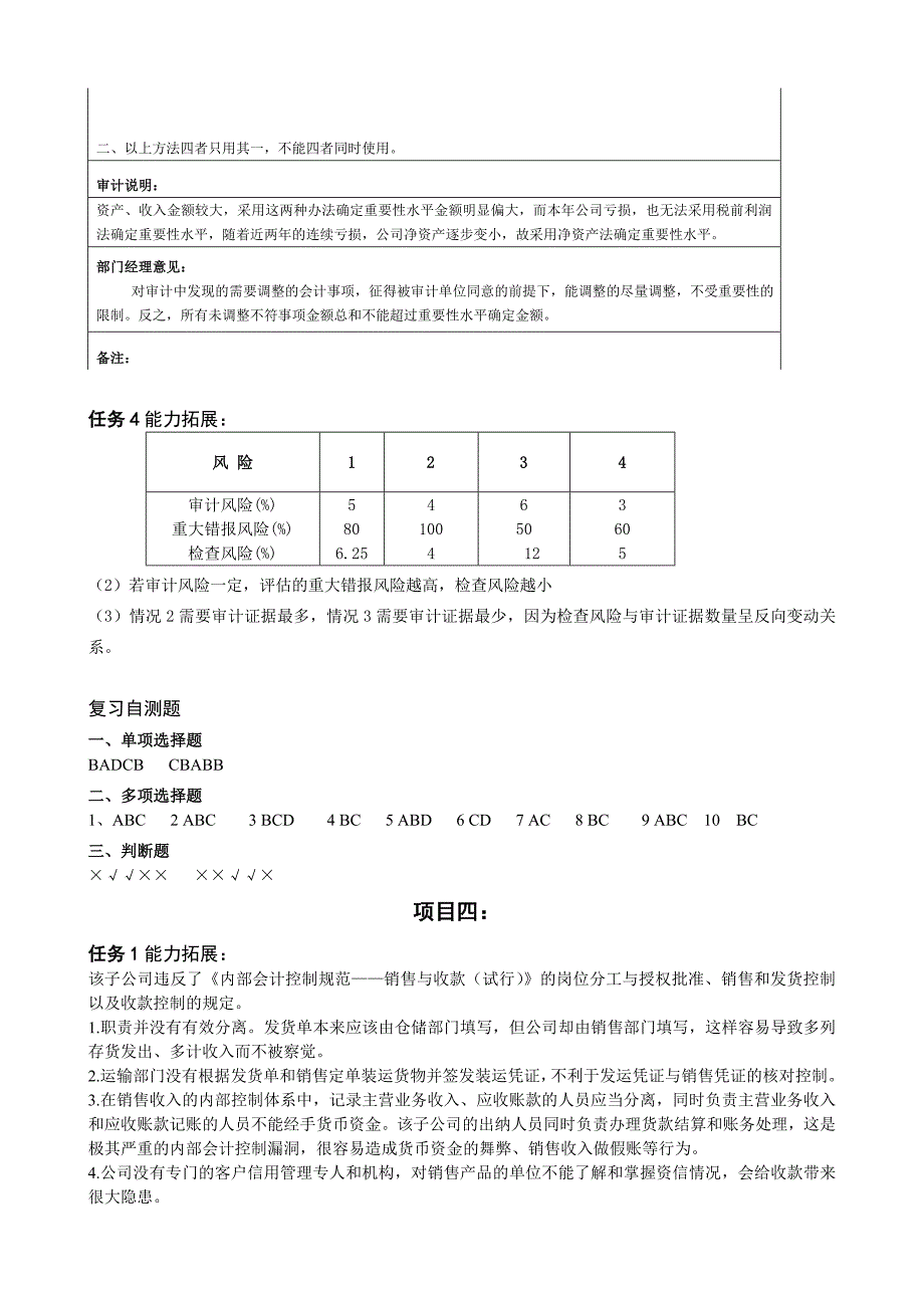 审计理论与实务能力拓展及课后练习答案_第4页