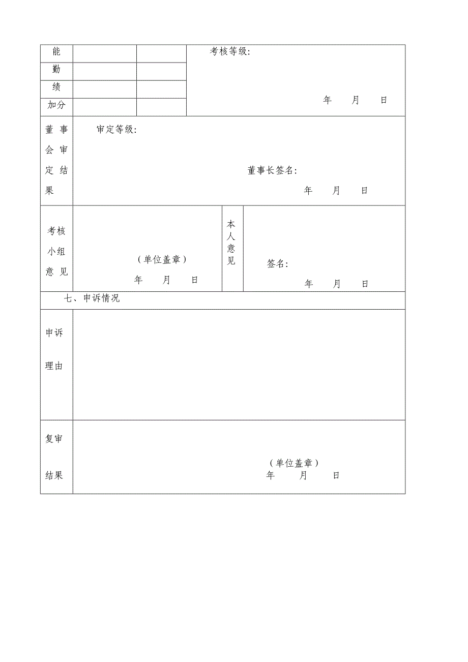 宝安区民办学校教师学年度考核登记表_第4页