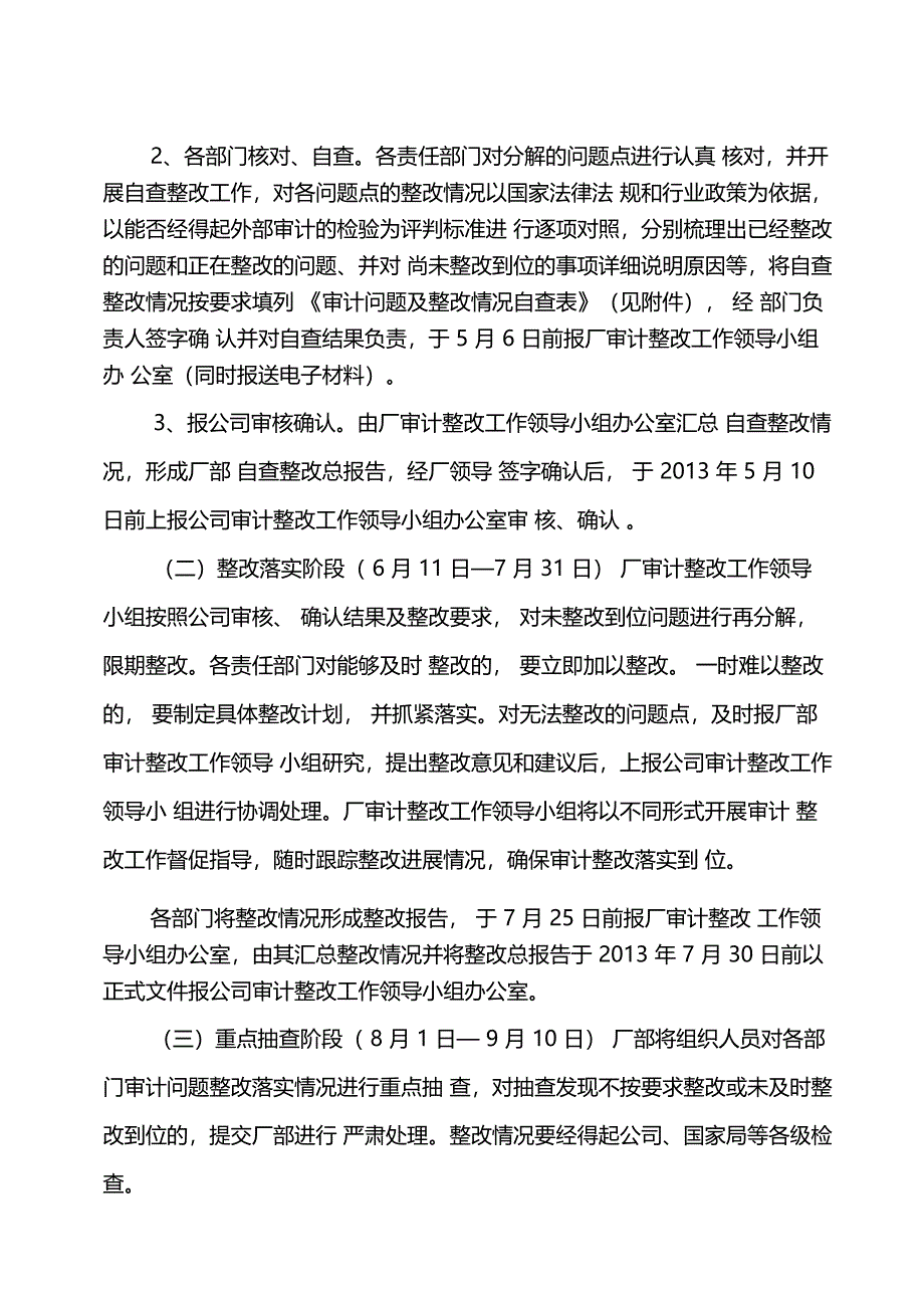 XXX公司审计整改工作实施方案_第3页