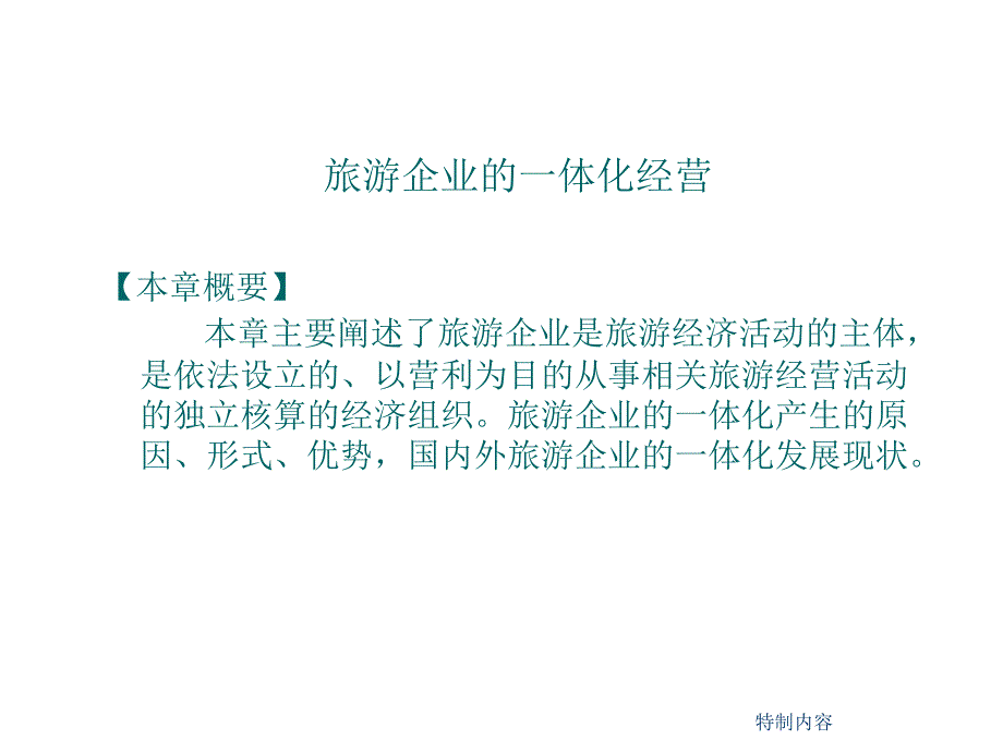 旅游企业一体化专业研究_第1页