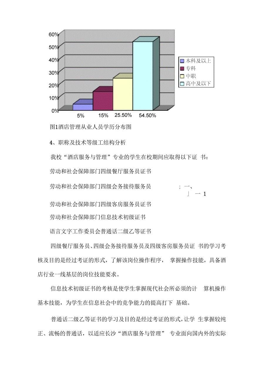 中职酒店管理专业调研报告_第5页