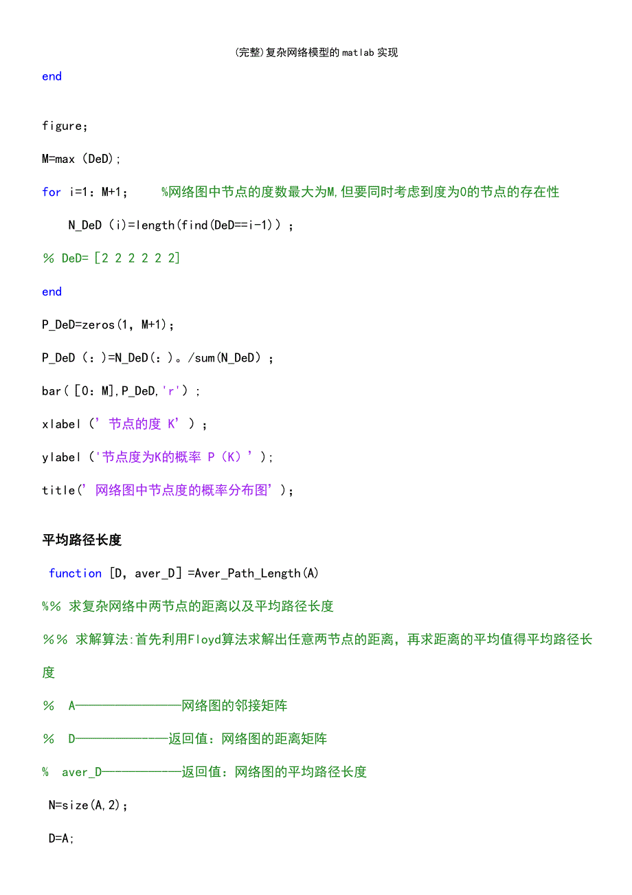 (最新整理)复杂网络模型的matlab实现_第3页