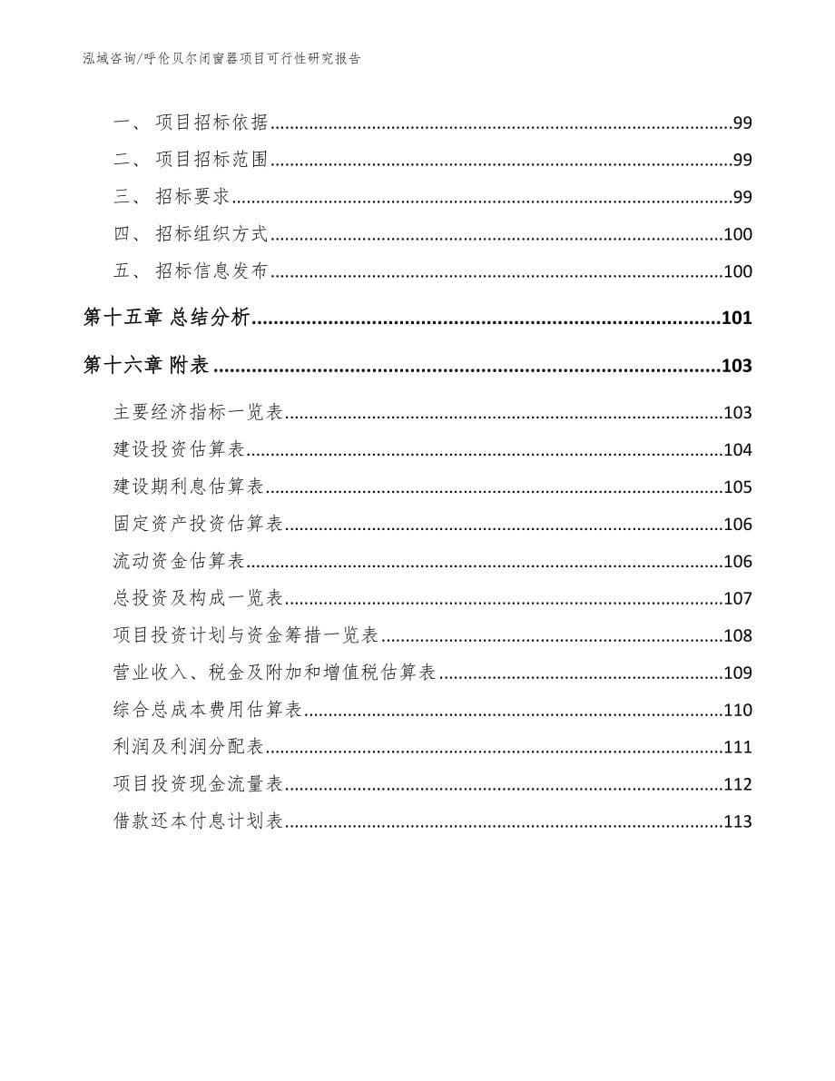 呼伦贝尔闭窗器项目可行性研究报告【参考范文】_第5页