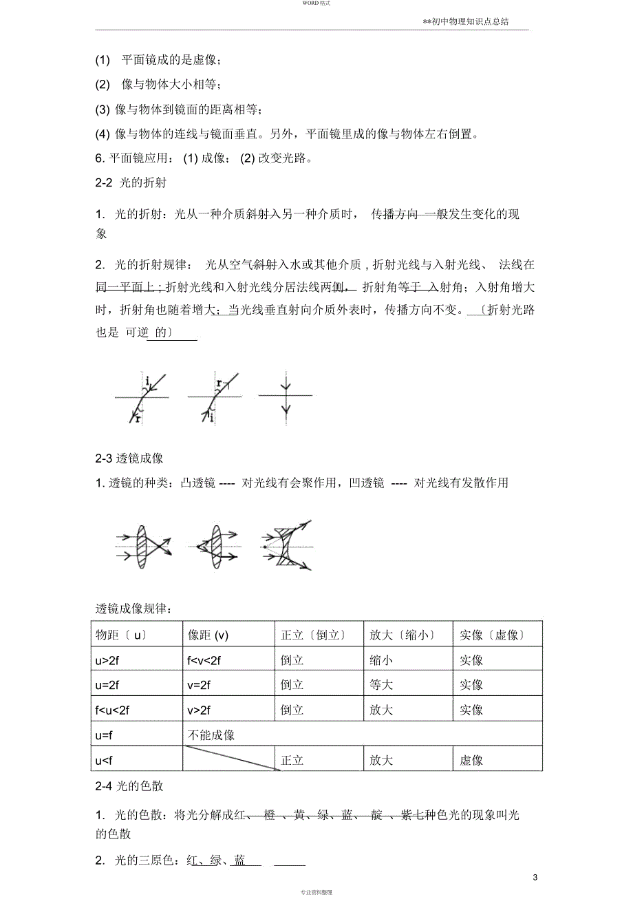 沪教版初中物理知识点总结_第3页