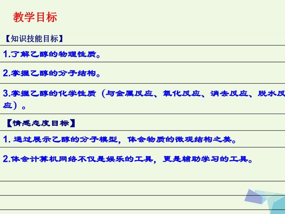 高中化学 第四册 第十二章 初识生活中的一些含氧有机化合物 12.1 杜康酿酒话乙醇醇与钠 乙醇课件 沪科_第2页