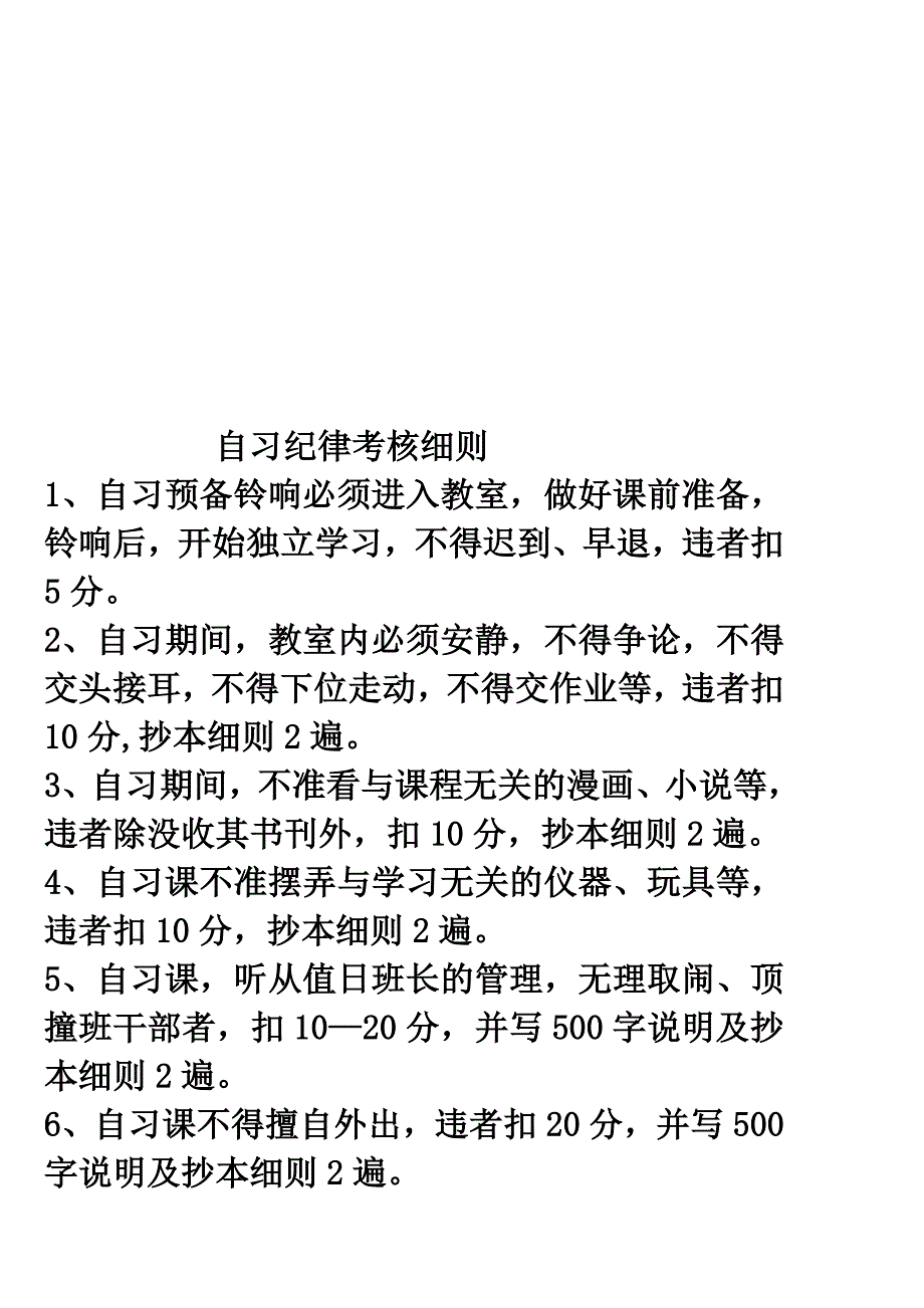 2012级11班班级学生量化管理细则修订_第4页