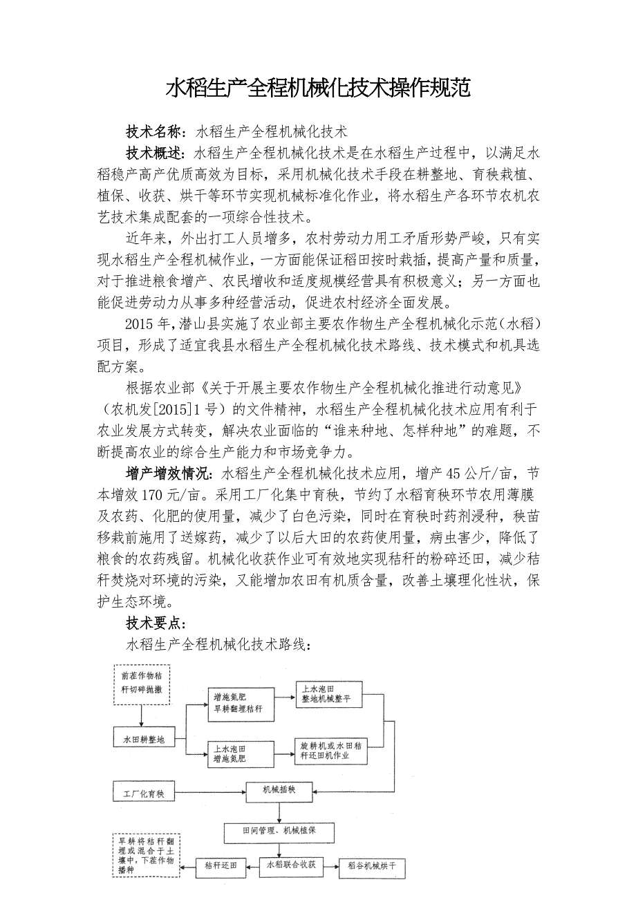 水稻生产全程机械化技术操作规范_第1页