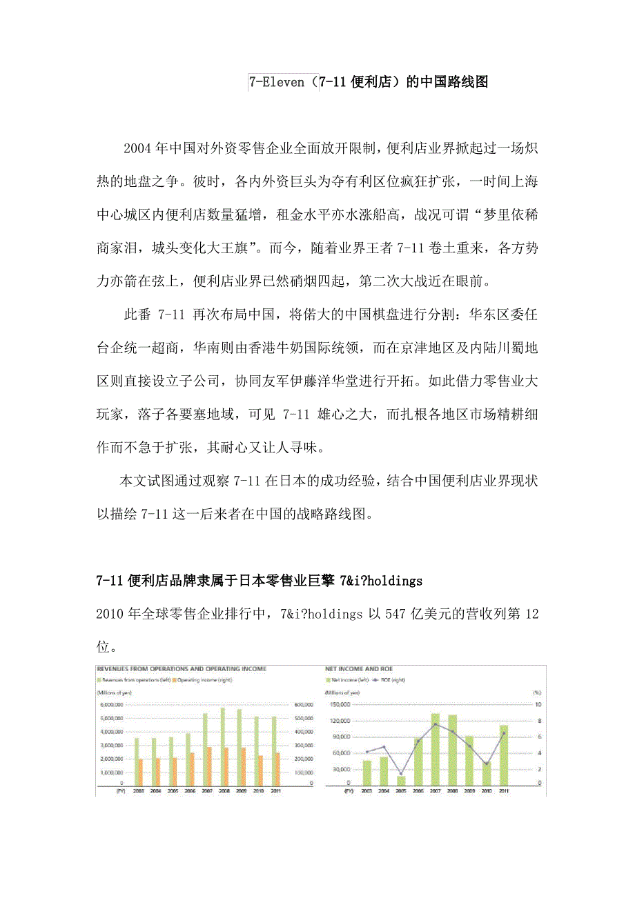 Eleven便利店的路线图_第1页