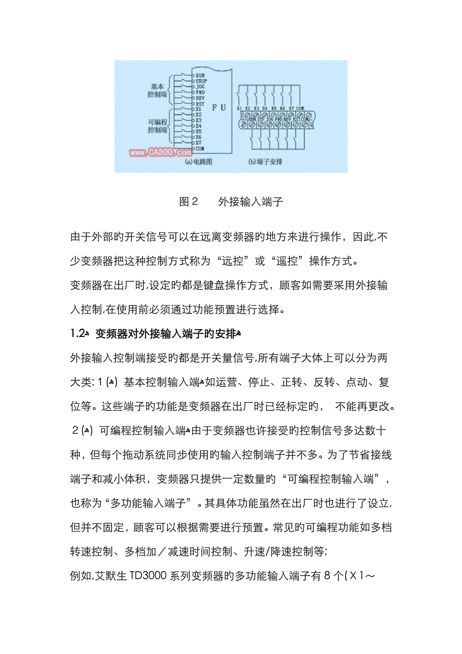 变频器的外接端子及其控制功能_第2页