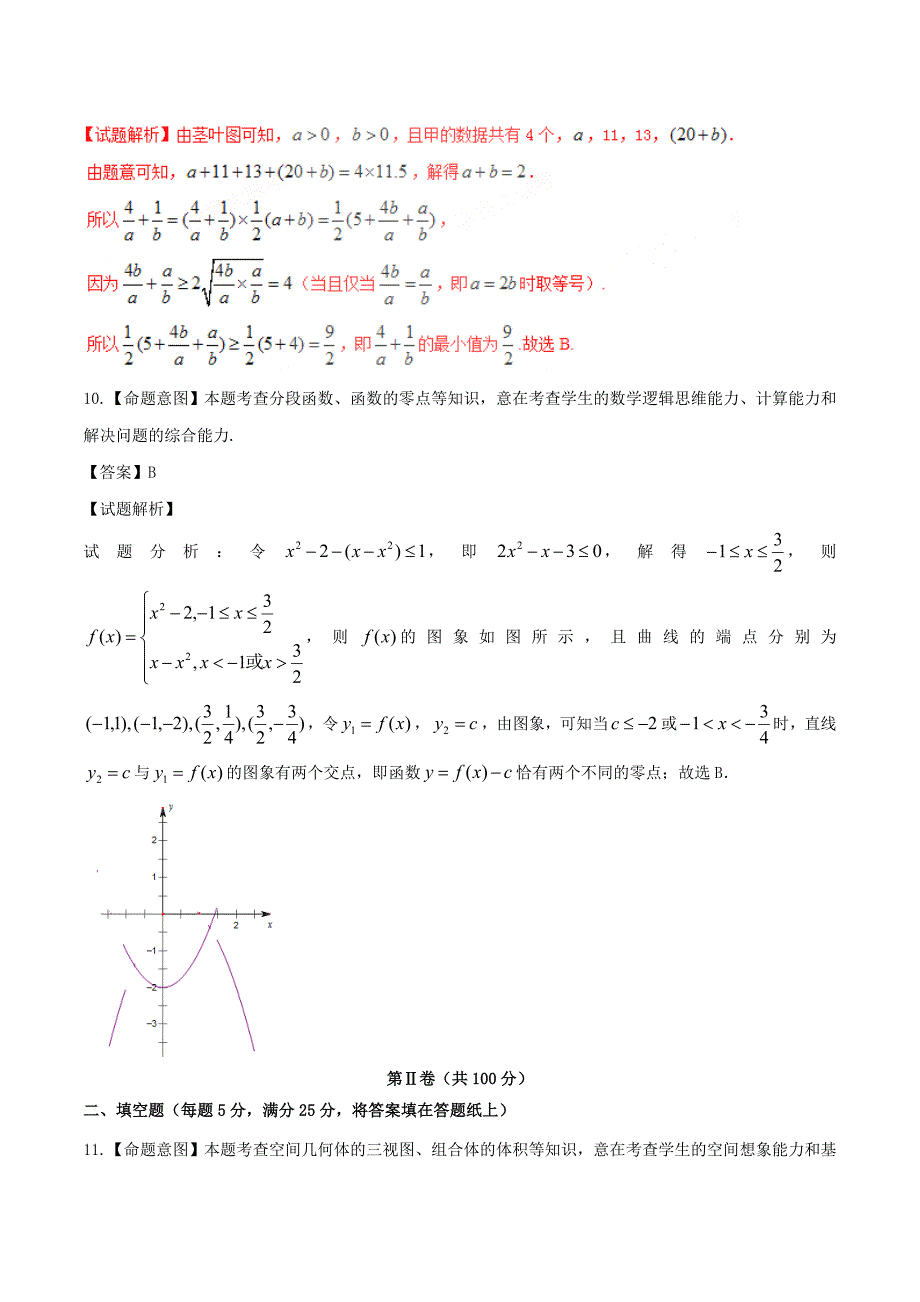 高考数学冲刺卷02 文山东卷答案_第3页