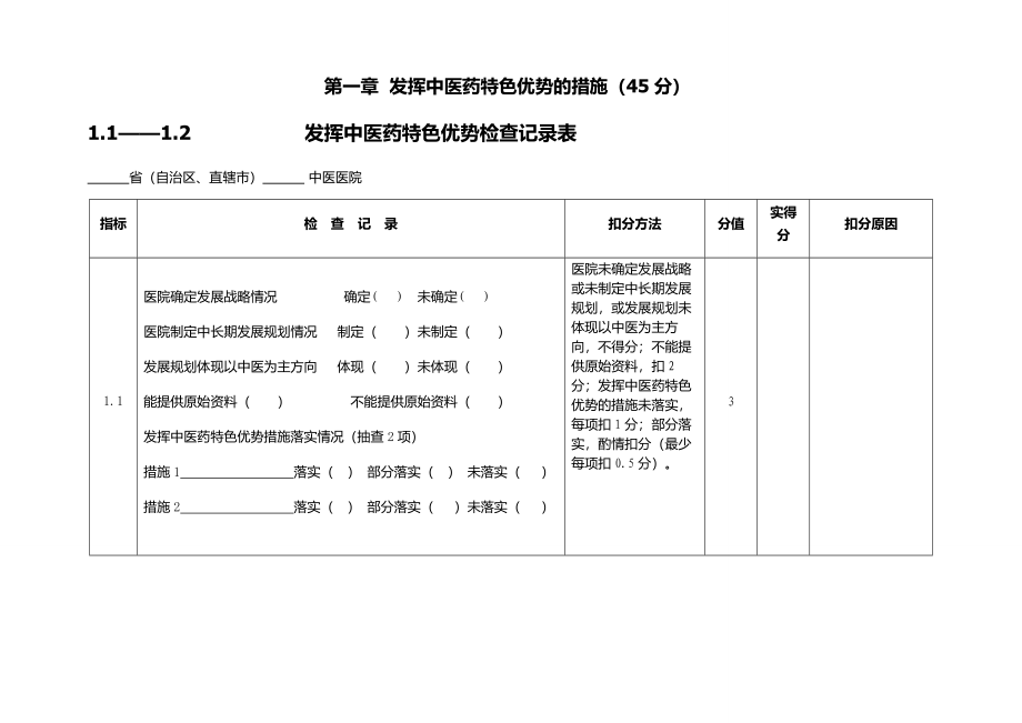 二级中医医院评审检查记录表_第3页