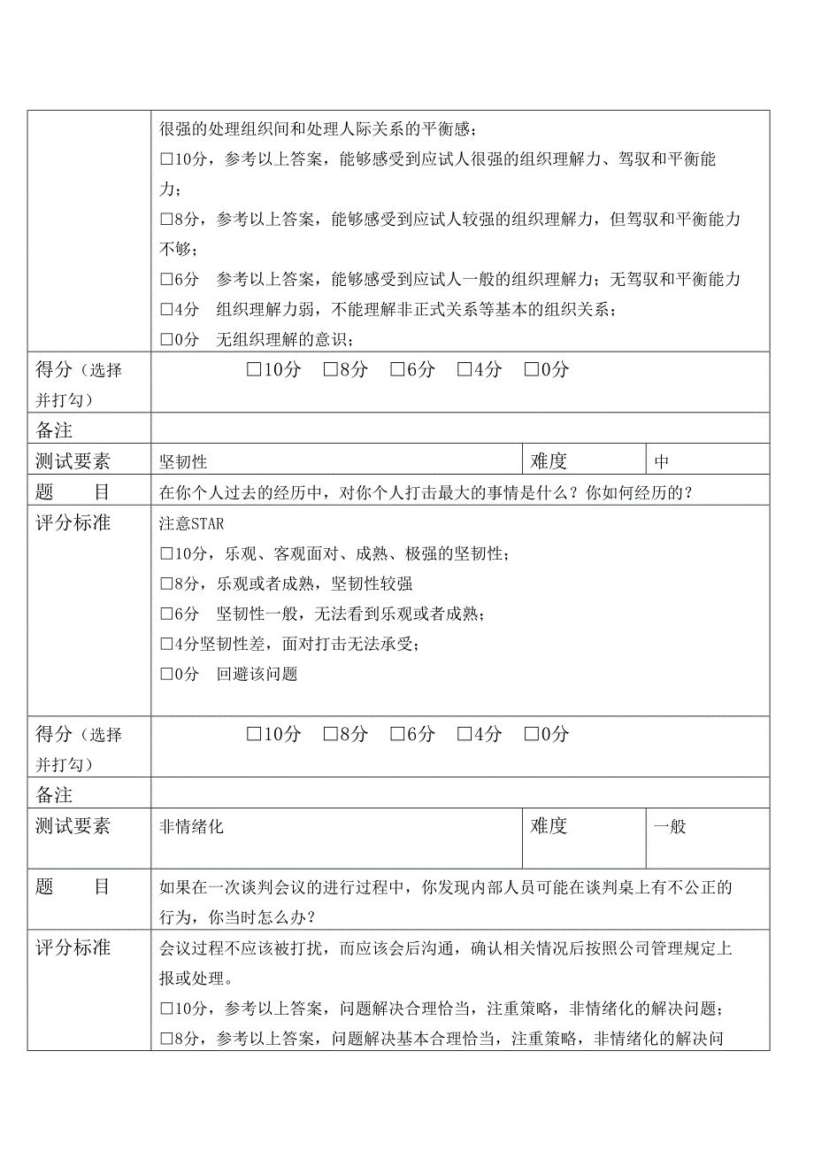 集团公司基于能力素质面试题荟萃经典专业资料强烈推荐_第4页